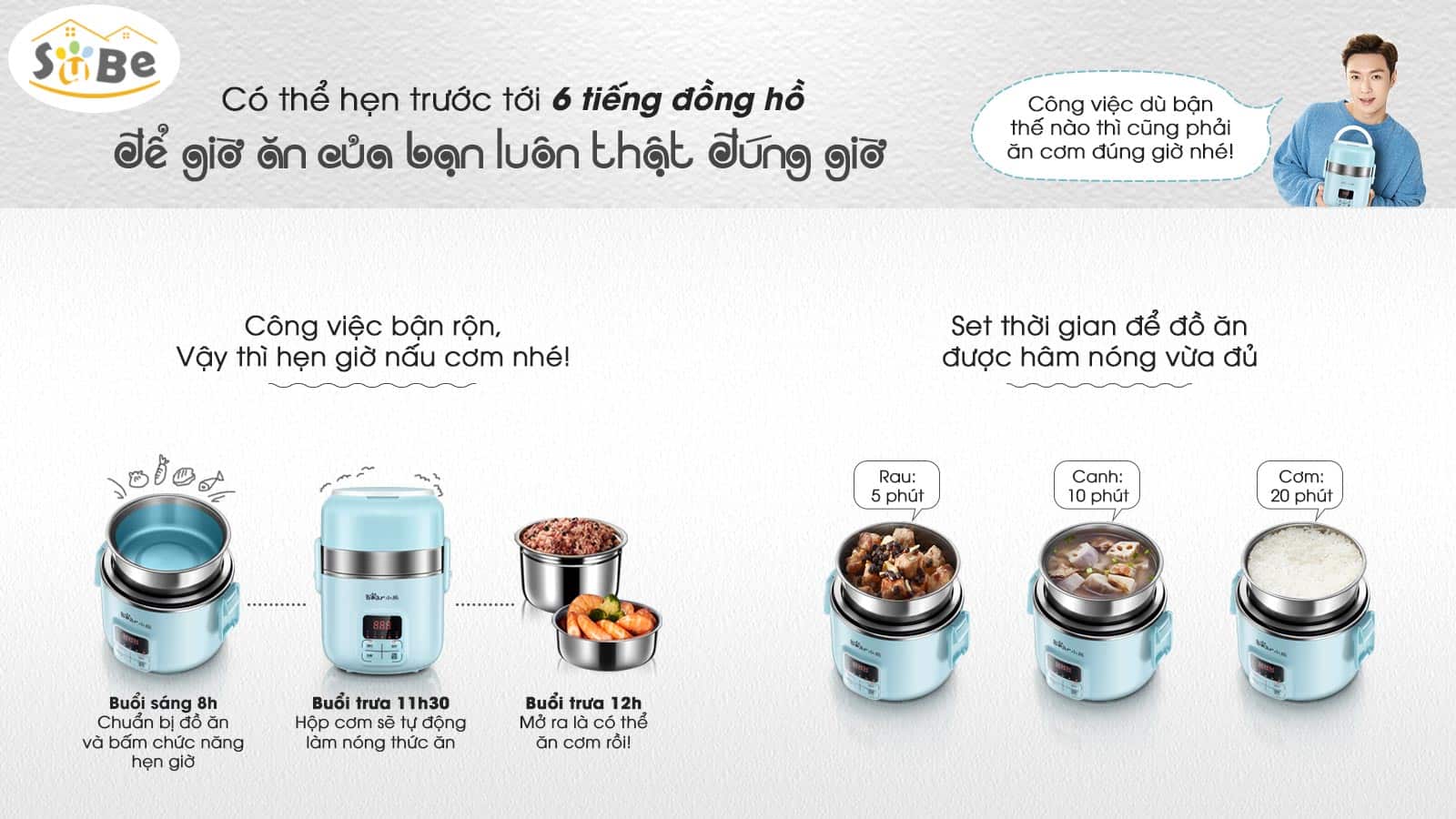 Hộp cơm điện Bear DFH – B20J1