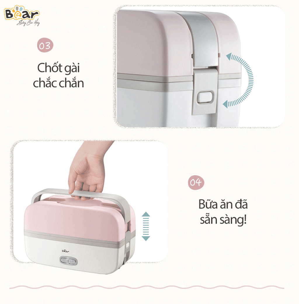 Hộp cơm điện tự nấu Bear DFH-B10J2