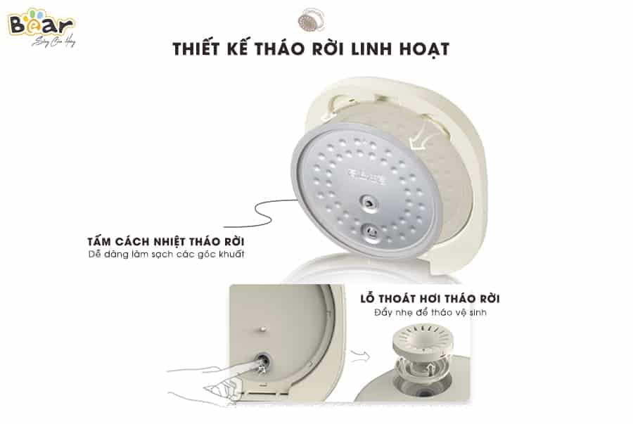 Nồi cơm điện thông minh Bear SUBE015 (DFB-B20A1)