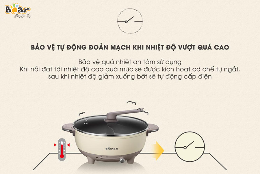Nồi lẩu uyên ương 6L Bear DHG-B60R6