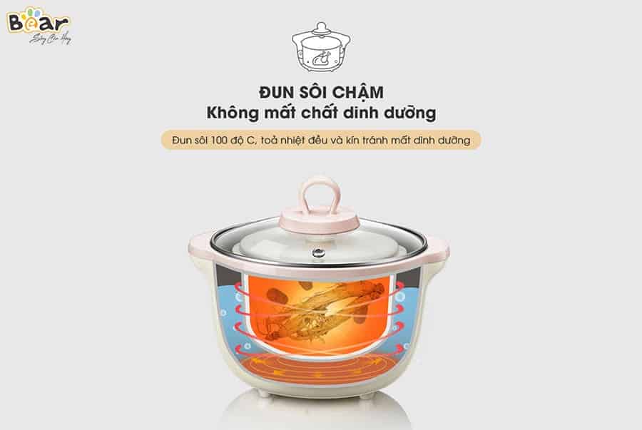Nồi nấu chậm Bear 1.6L SUBE002