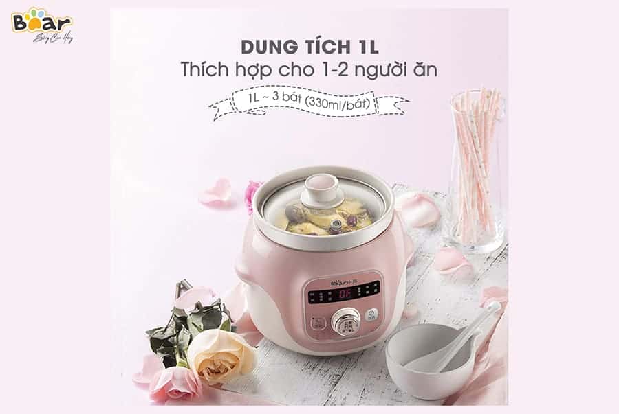 Nồi nấu chậm Bear 1l DDG-D10B1S