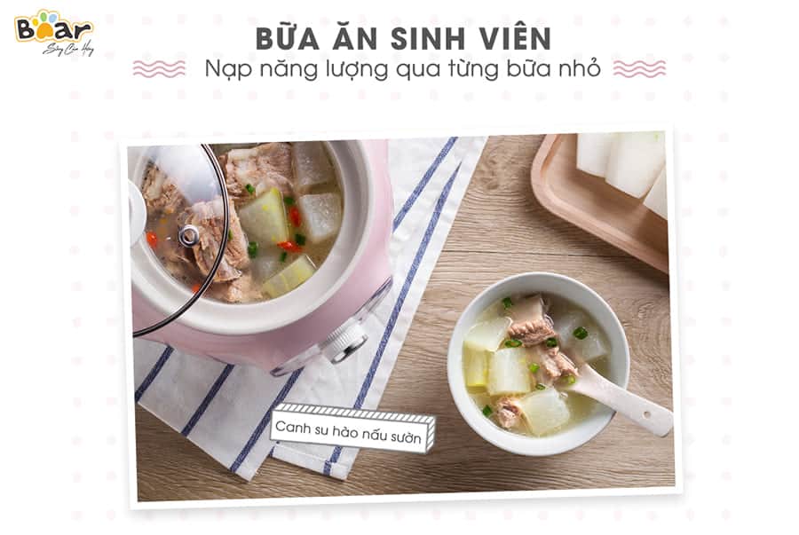 Nồi nấu chậm Bear 1l DDG-D10B1S