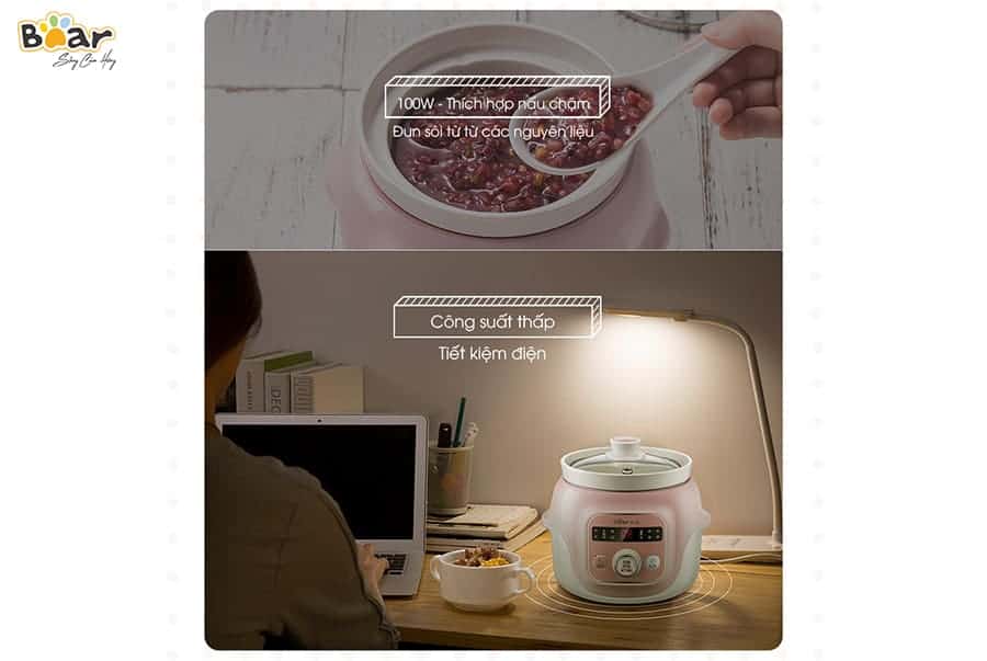 Nồi nấu chậm Bear 1l DDG-D10B1S