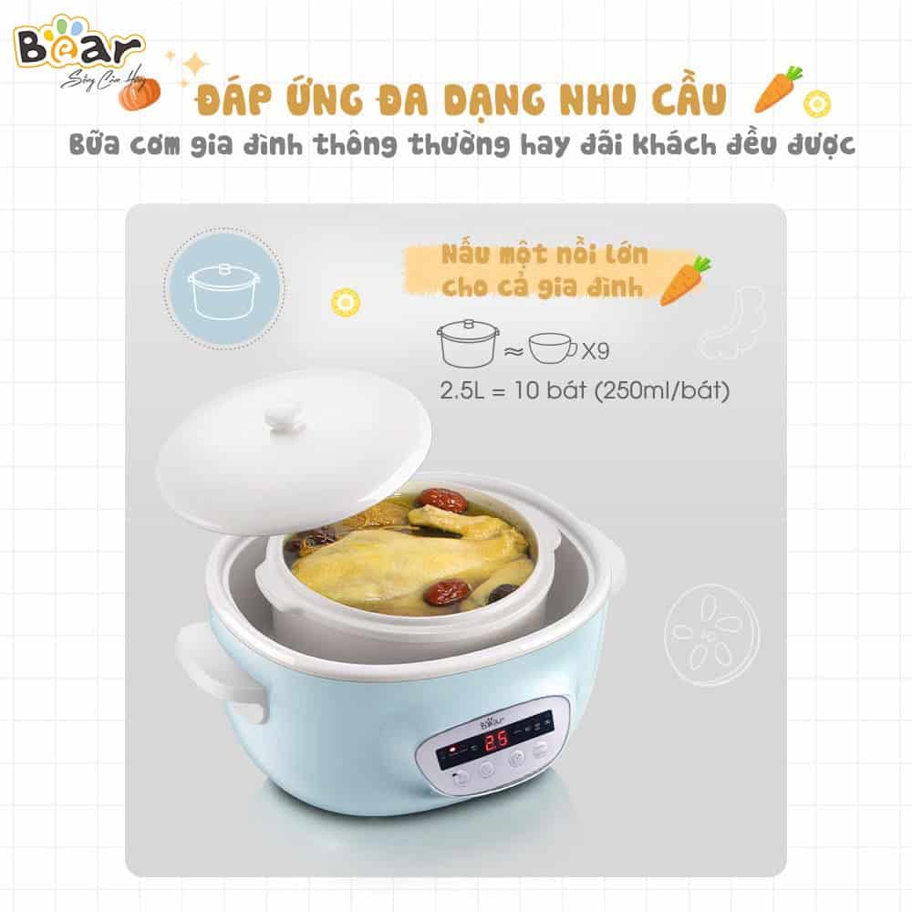 Nồi nấu chậm Bear 2.5L SUBE003