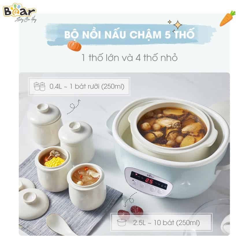 Nồi nấu chậm Bear 2.5L SUBE003