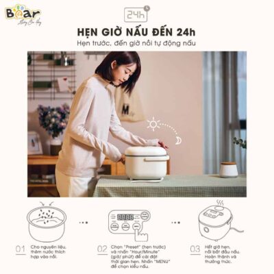 Nồi cơm điện thông minh Bear SUBE015 (DFB-B20A1)
