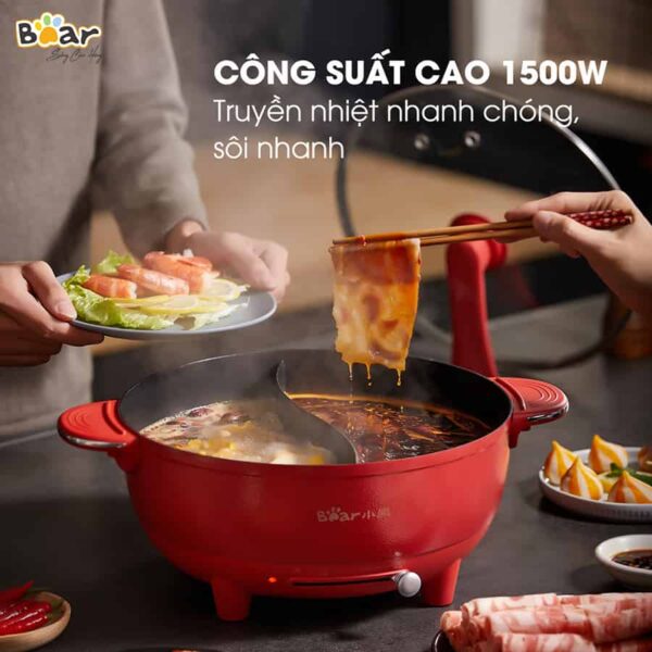 Nồi lẩu uyên ương Bear SUBE006