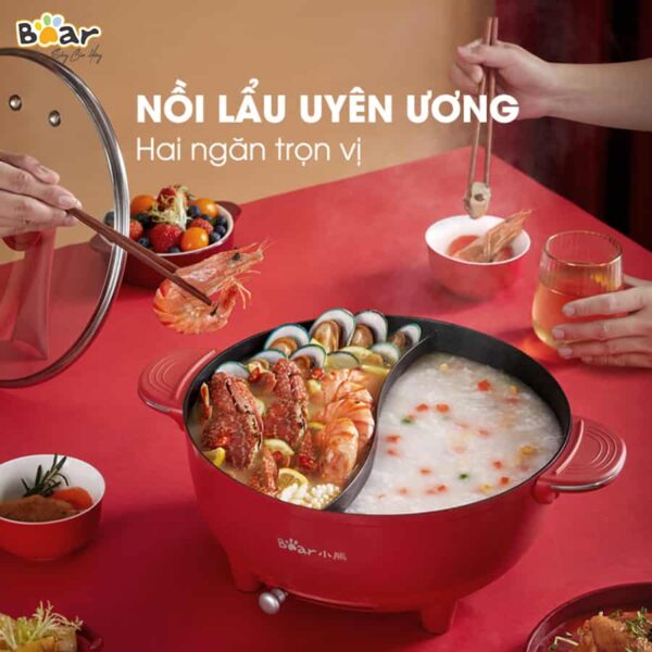Nồi lẩu uyên ương Bear SUBE006