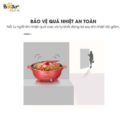 Nồi lẩu uyên ương Bear SUBE006