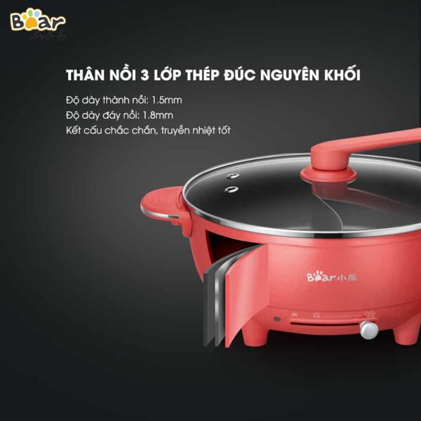 Nồi lẩu uyên ương Bear SUBE006