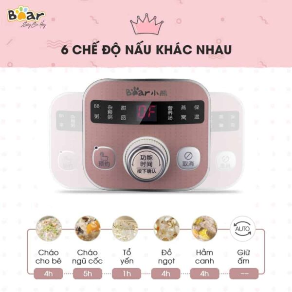 Nồi nấu chậm Bear 1l DDG-D10B1S