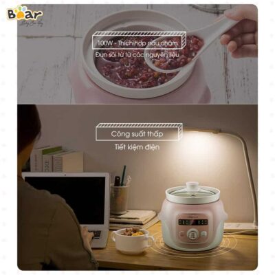 Nồi nấu chậm Bear 1l DDG-D10B1S