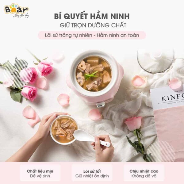 Nồi nấu chậm Bear 1l DDG-D10B1S