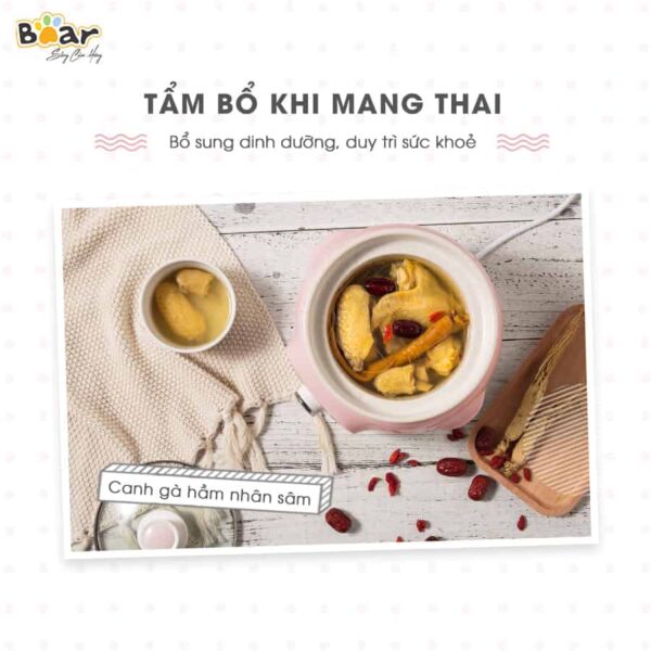 Nồi nấu chậm Bear 1l DDG-D10B1S