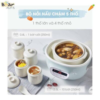 Nồi nấu chậm Bear 2.5L SUBE003