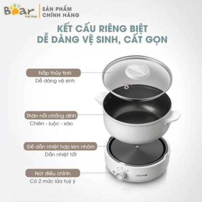 Nồi nấu đa năng 2,5L Bear DHG-B25Z1