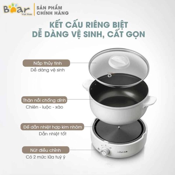 Nồi nấu đa năng 2,5L Bear DHG-B25Z1